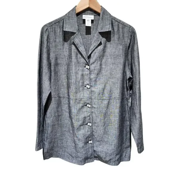 Vintage Shirt Linen Button Down - Picture 1 of 4